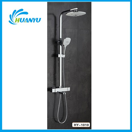 Retractable Square Shower Rod Set